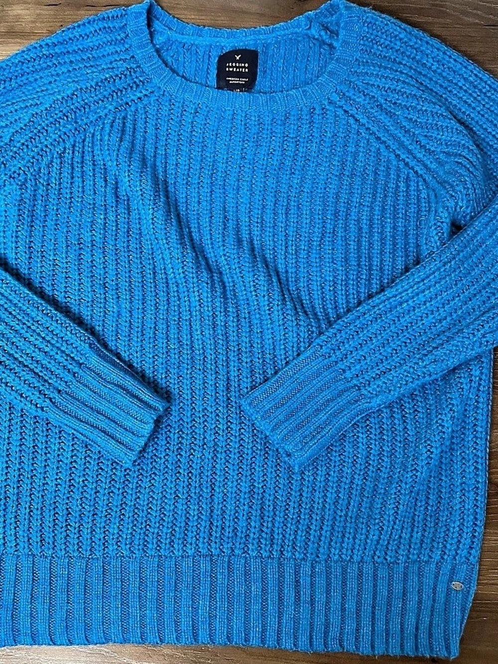 American Eagle Outfitters Jegging Sweater Men's Blue Crewneck Sweater Size Large
